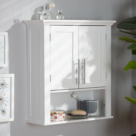 Baxton Studio Bauer 4-Drawer Bathroom Storage Cabinet in White