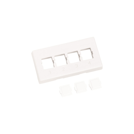 Commscope M14C TYPE FURNITURE FACEPLATE, WHITE, M14C-262 | Zoro