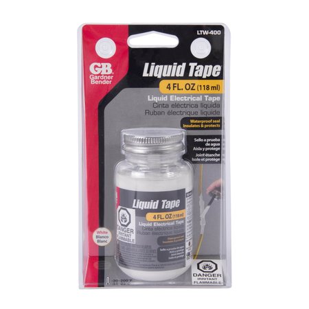 GB LTW-400 Liquid Electrical Tape, Liquid, White, 4 oz Bottle