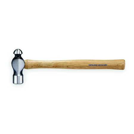 Westward 8 oz. Ball Peen Hammer, 11 3/4 in L Hickory Handle, Steel Head 2DBR6