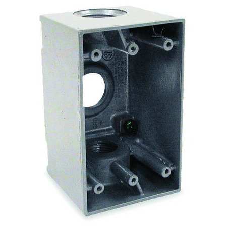 Bell Outdoor Weatherproof Electrical Box, 22.5 cu in, Single Gang, 1 Gang, Aluminum, Rectangular 5386-0