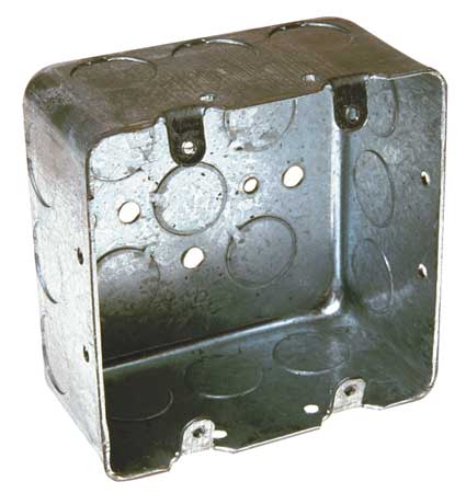 RACO Electrical Box, 30.3 cu in, Handy Box, 2 Gangs, Galvanized Steel 683