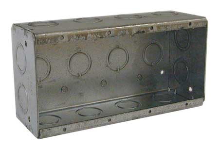 RACO Electrical Box, 63.5 cu in, Masonry Box, 4 Gang, Steel, Rectangular 693