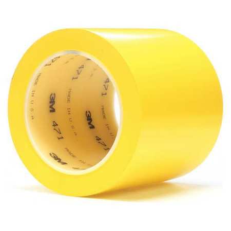 3M Marking Tape, 4In W, 108 ft. L, Yellow, PK8 471