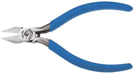 KLEIN TOOLS 5 1/8 in High Leverage Diagonal Cutting Plier Flush Cut Pointed Nose Uninsulated D244-5C