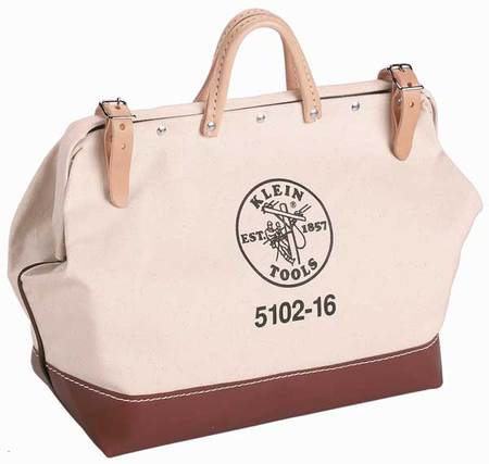 KLEIN TOOLS Bag/Tote, Tool Bag, Brown, Canvas, 1 Pockets 5102-20