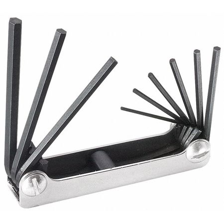 Klein Tools 9 Piece SAE Fold-Up Hex Key Set, 70591 70591