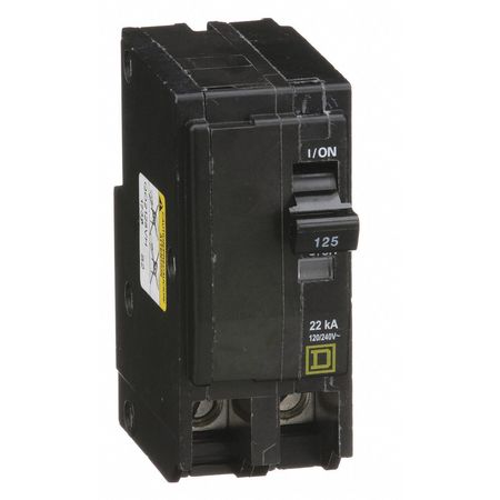 Square D Miniature Circuit Breaker, QO Series 125A, 2 Pole, 120/240V AC QO2125VH
