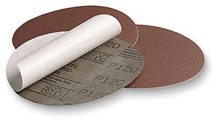 3M PSA Sanding Disc, Cloth, 6in, 120G, PK250 7000119037