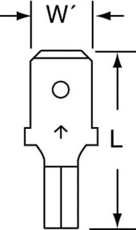 3M Male Disconnect, Bare, 16-14AWG, PK1000 MU14-250DMK