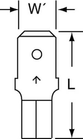 3M Male Disconnect, Bare, 12 to 10 AWG, PK500 MU10-250DMK