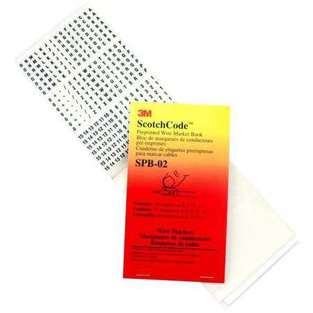 3M Wire Marker Book, Preprintd, Slf-Adhes, PK5, SPB-06 SPB-06