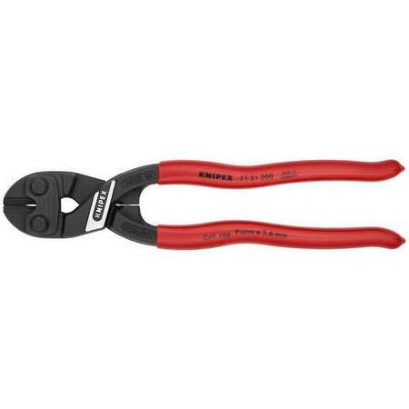 KNIPEX 8" Knipex Cobolt Compact Bolt Cutter w/ Recess, Plastic Grip 71 31 200