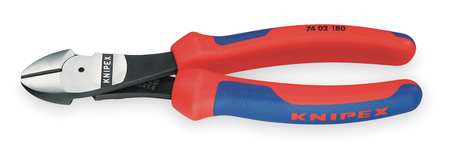 Knipex 8 in 74 High Leverage Diagonal Cutting Plier Standard Cut Oval Nose Uninsulated 74 02 200 SBA
