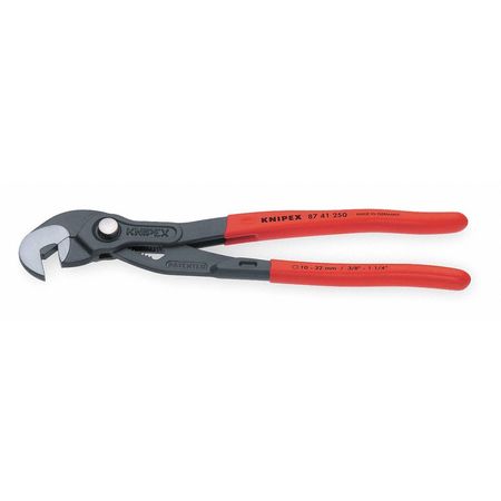 Knipex 10 in Straight Jaw Tongue and Groove Plier Smooth, Plastic Grip 87 41 250 SBA
