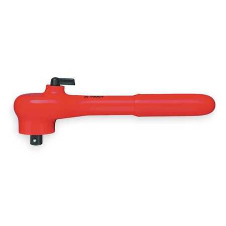 KNIPEX Insulated Ratchet, 3/8 in. Dr, 7-1/2 in. L 98 31