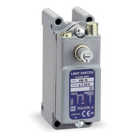 TELEMECANIQUE SENSORS Heavy Duty Limit Switch, No Lever, Rotary, 2NC/2NO, 10A @ 600V AC, Actuator Location: Side 9007AW18