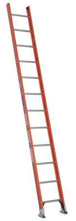 Werner Straight Ladder, Fiberglass, 300 lb Load Capacity D6212-1