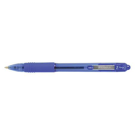 Zebra Pen Retractable Ballpoint Pen, Medium 1.0 mm, Blue PK12 22220