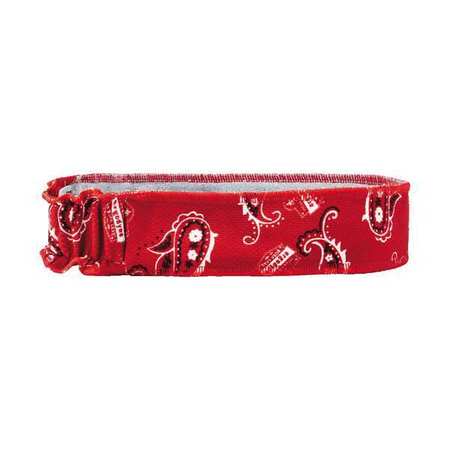 Chill-Its By Ergodyne Headband, Red, One Size, Terrycloth 6605