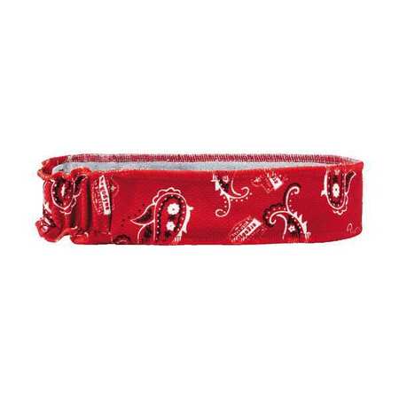 CHILL-ITS BY ERGODYNE Headband, Red, One Size, Terrycloth 6605