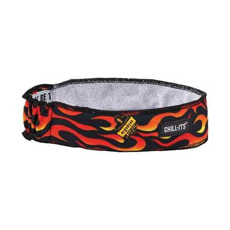 Chill-Its By Ergodyne Headband, Flames, One Size, Terrycloth 6605
