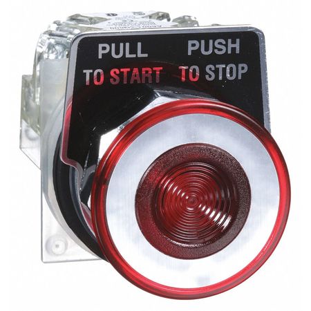 SCHNEIDER ELECTRIC Non-Illuminated Push Button, 30 mm, 1NO/1NC, Red 9001KR9RH13