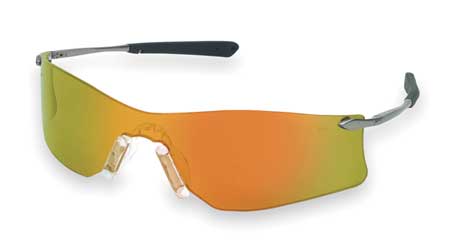 Mcr Safety Safety Glasses, Red Scratch-Resistant T411R