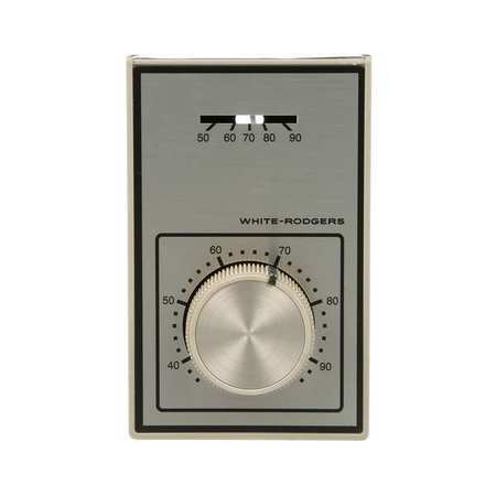 WHITE-RODGERS Line Volt Mechanical Tstat, Open/Close on Rise, Electrical Box, SPDT 1A10-651