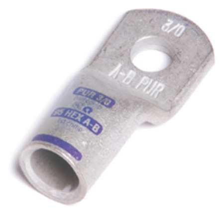 GROTE Battery Terminal, Straight, 2/0 ga., PK5, Stud Size: 1/4 in 84-9205