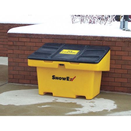 Snowex 11 cu ft Resin Heavy Duty Salt Box, Yellow SB-1100