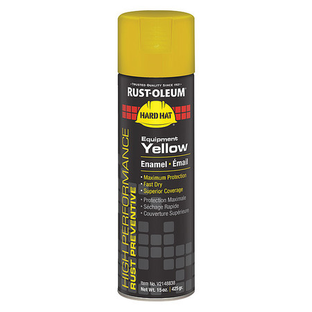 Rust-Oleum Rust Preventative Spray Paint, Equipment Yellow, Gloss, 15 oz V2148838