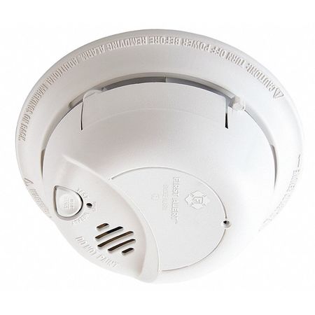 First Alert Smoke Alarm, Ionization Sensor, 85 dB @ 10 ft Audible Alert, 120V AC, 9V 9120LBL