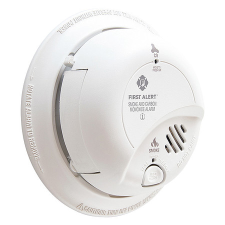 Brk Carbon Monoxide and Smoke Alarm, Electrochemical, Ionization Sensor, 85 dB @ 10 ft Audible Alert SC9120B