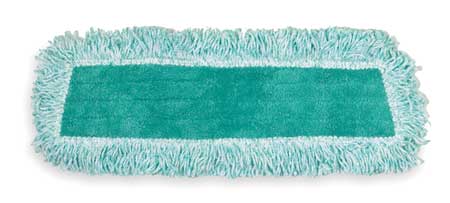 Rubbermaid Commercial 18 in L Dust Mop, Hook-and-Loop Connection, Fringe End, Green, Microfiber, FGQ40820GR00 FGQ40820GR00