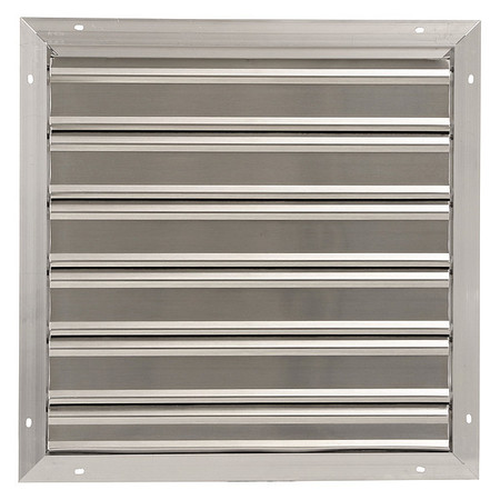 DAYTON 24 in Backdraft Damper / Wall Shutter, Front Flange 2FTW6