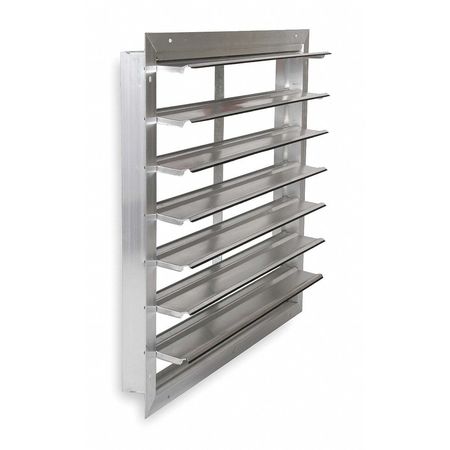 Dayton 36 in Backdraft Damper / Wall Shutter, 39-1/2 in x 39-1/2 in 53DR18