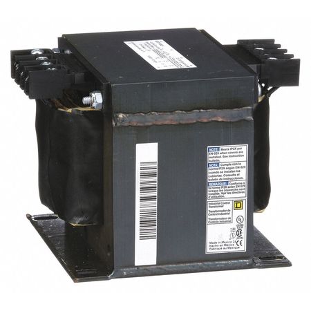 SQUARE D Control Transformer, 1 kVA, Not Rated, 115 °C, 120V AC, 240/480V AC 9070T1000D1