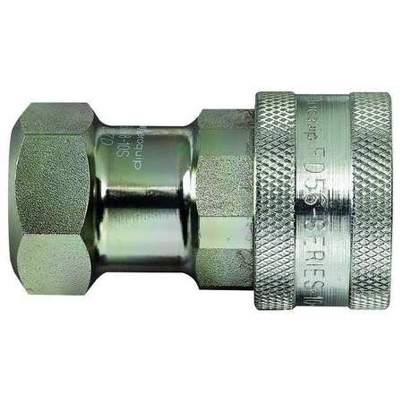 EATON AEROQUIP Hydraulic Quick Connect Hose Coupling, Steel Body, Push-to-Connect Lock, 7/8"-14 Thread Size 5608-10-10S