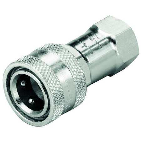 HANSEN Hydraulic Quick Connect Hose Coupling, 316 Stainless Steel Body, Push-to-Connect Lock, HK Series ML4HP26