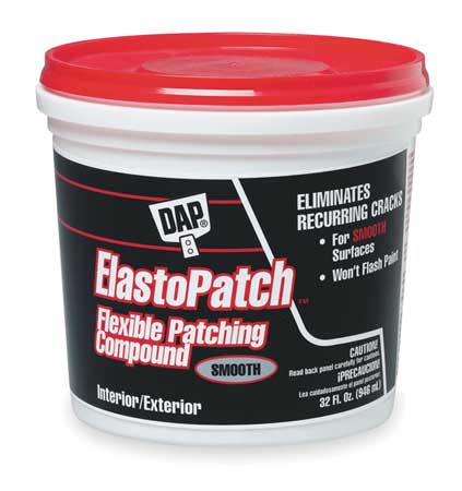 DAP Patching Compound, 1 qt, Tub, White, ElastoPatch 12278