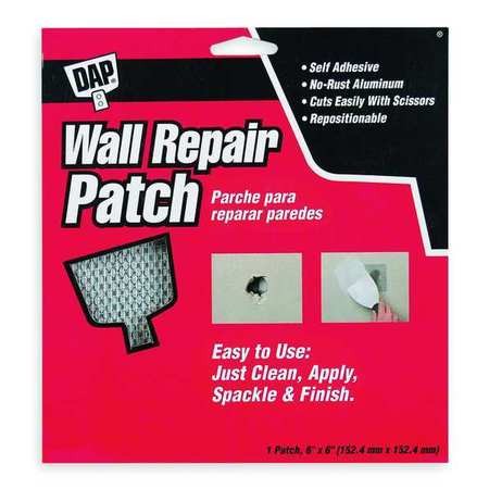 Dap Wall Repair Patch, Self-Adhesive, 6 x 6 In 9146