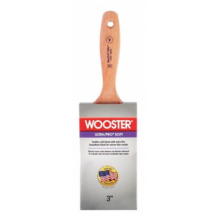 WOOSTER 3" Varnish Paint Brush, Nylon Bristle, Wood Handle 4169-3