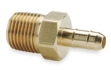 PARKER 1/4" x 0.17" Barb Brass Male Connector 28-4-4