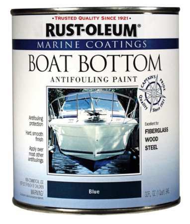 Rust-Oleum Boat Bottom Antifouling Paint, Blue, Alkyd 207013