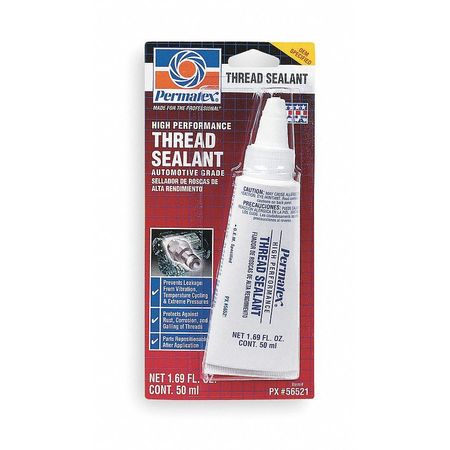 Permatex Pipe Thread Sealant 1.7 fl oz, Tube, High Performance, White, Liquid 56521
