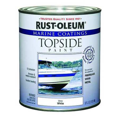 RUST-OLEUM Topside Paint, White, Alkyd 206999