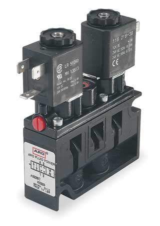 ARO Solenoid Air Control Valve, 1/4 In, 120VAC A322SD-120-A