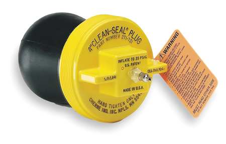 Cherne Pipe Plug, Pneumatic, 1.5 In, Rubber 271508