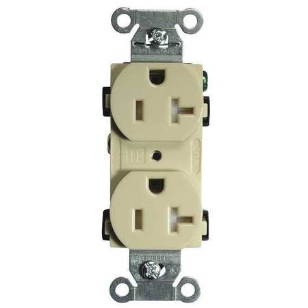 HUBBELL 20A Duplex Receptacle 125VAC 5-20R IV BR20ITR